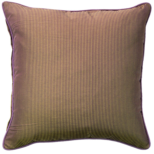 Renaissance Pinstripe Pillow – Purple/Gold