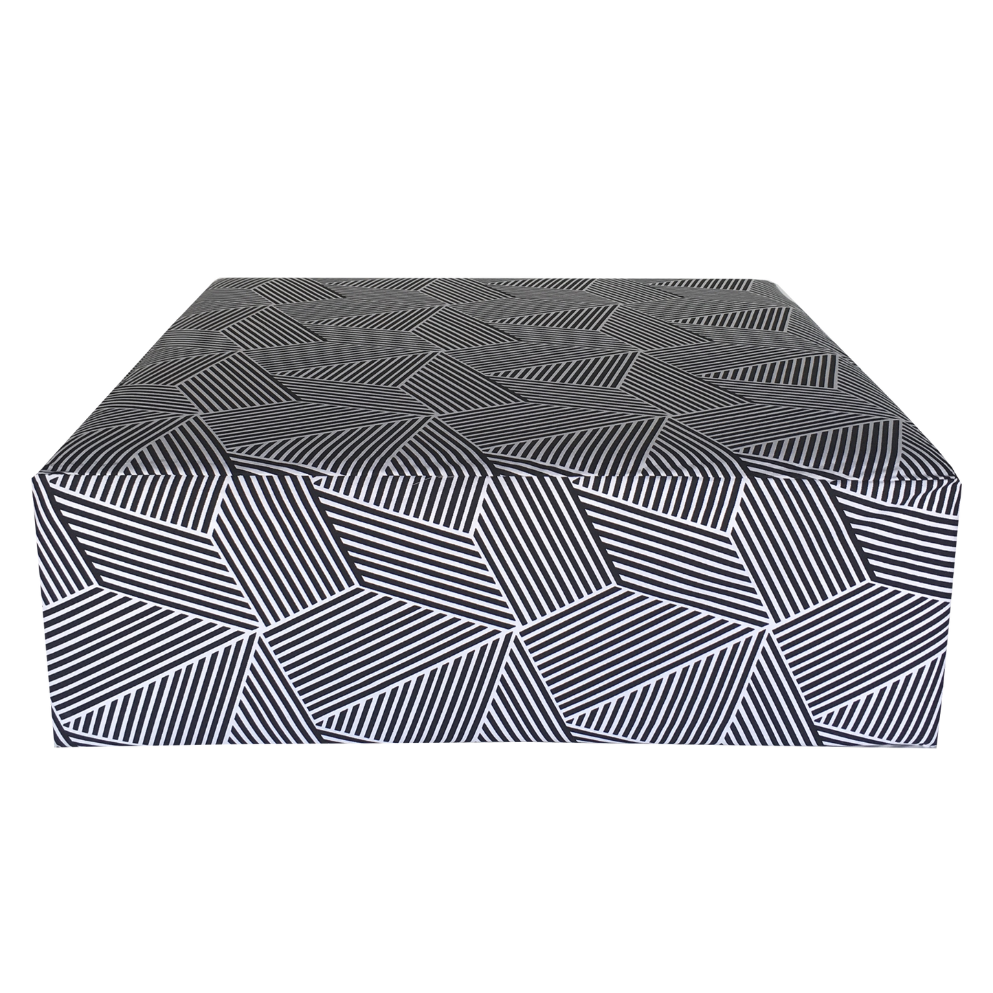 Big Square Ottoman - Graphic Stripes