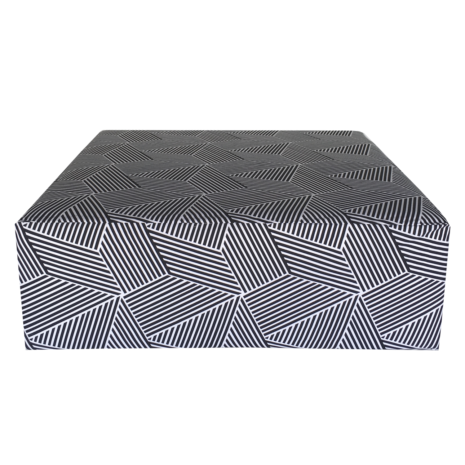 Big Square Ottoman - Graphic Stripes