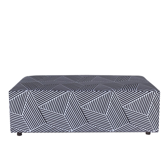 Rectangle Ottoman - Graphic Stripes