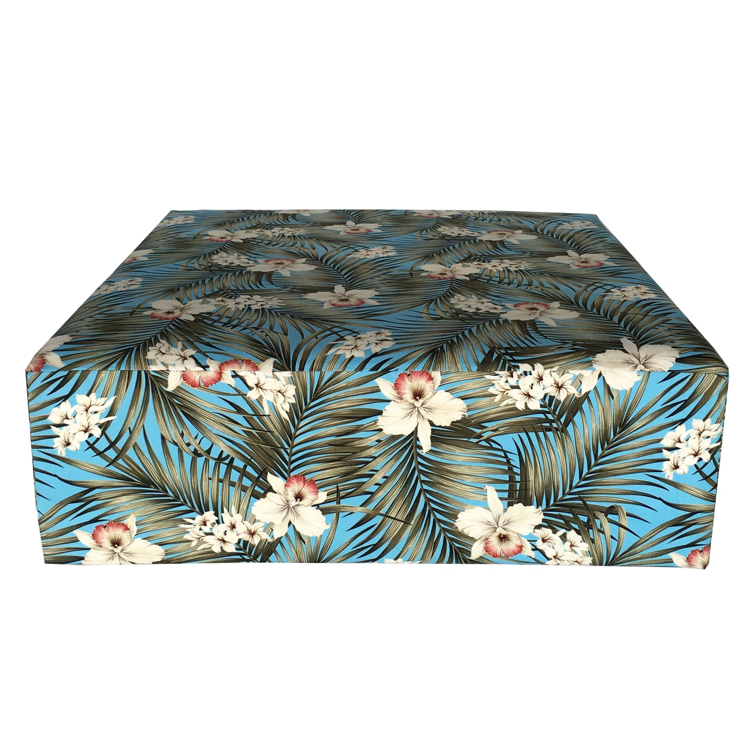 Big Square Ottoman - Tropical Slate