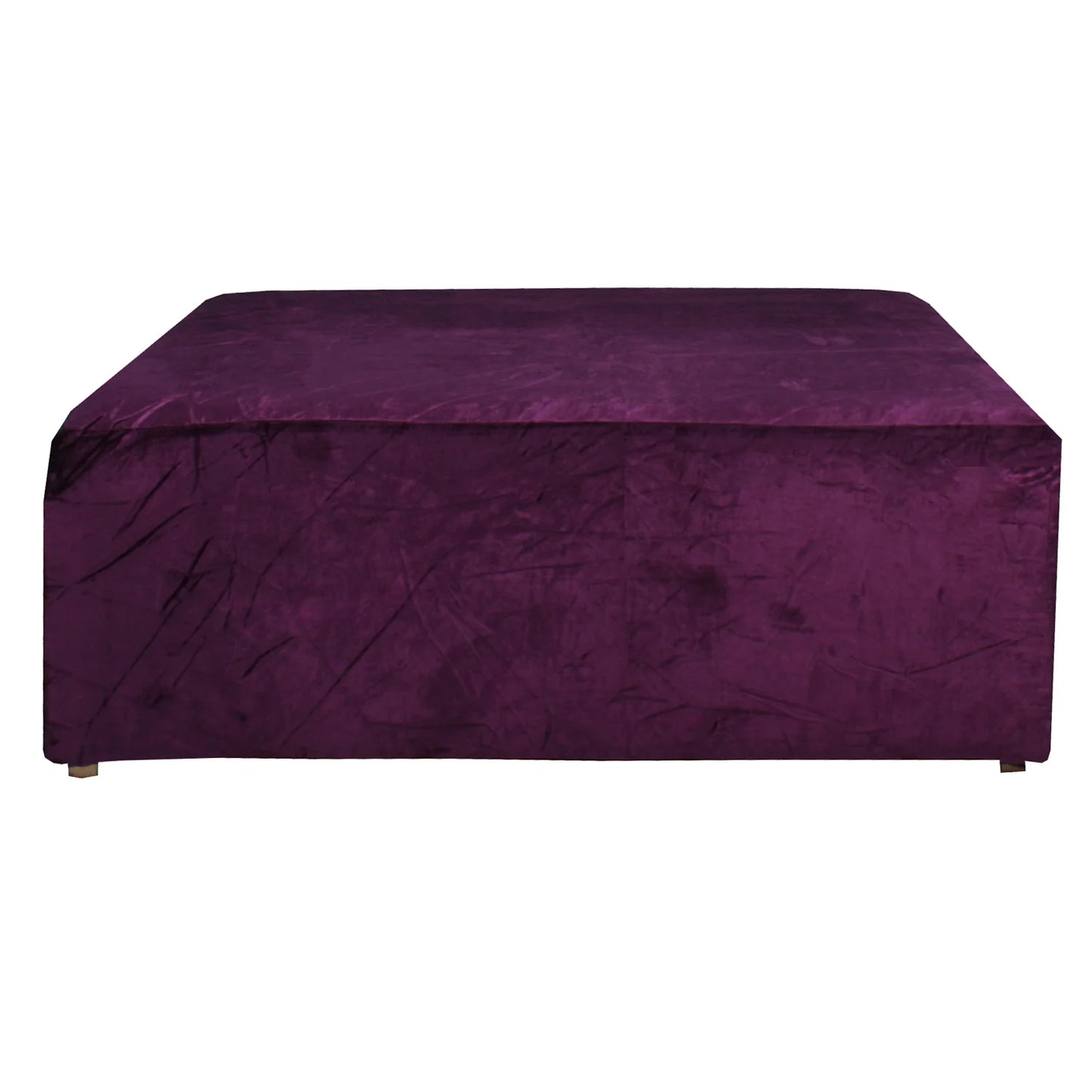 Big Square Ottoman - Purple Velvet