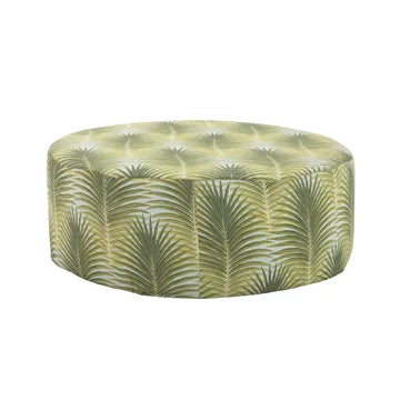 4' Round Ottoman - Palms