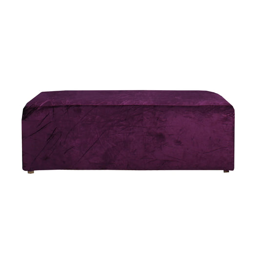 Rectangle Ottoman - Purple Velvet