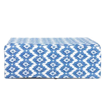 Rectangle Ottoman - Ocean Ikat