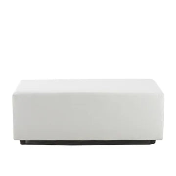 Rectangle Ottoman - White