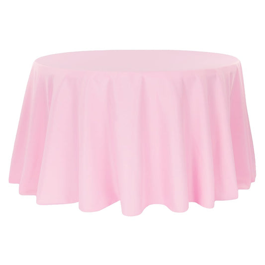 Pink Round Tablecloth 132″