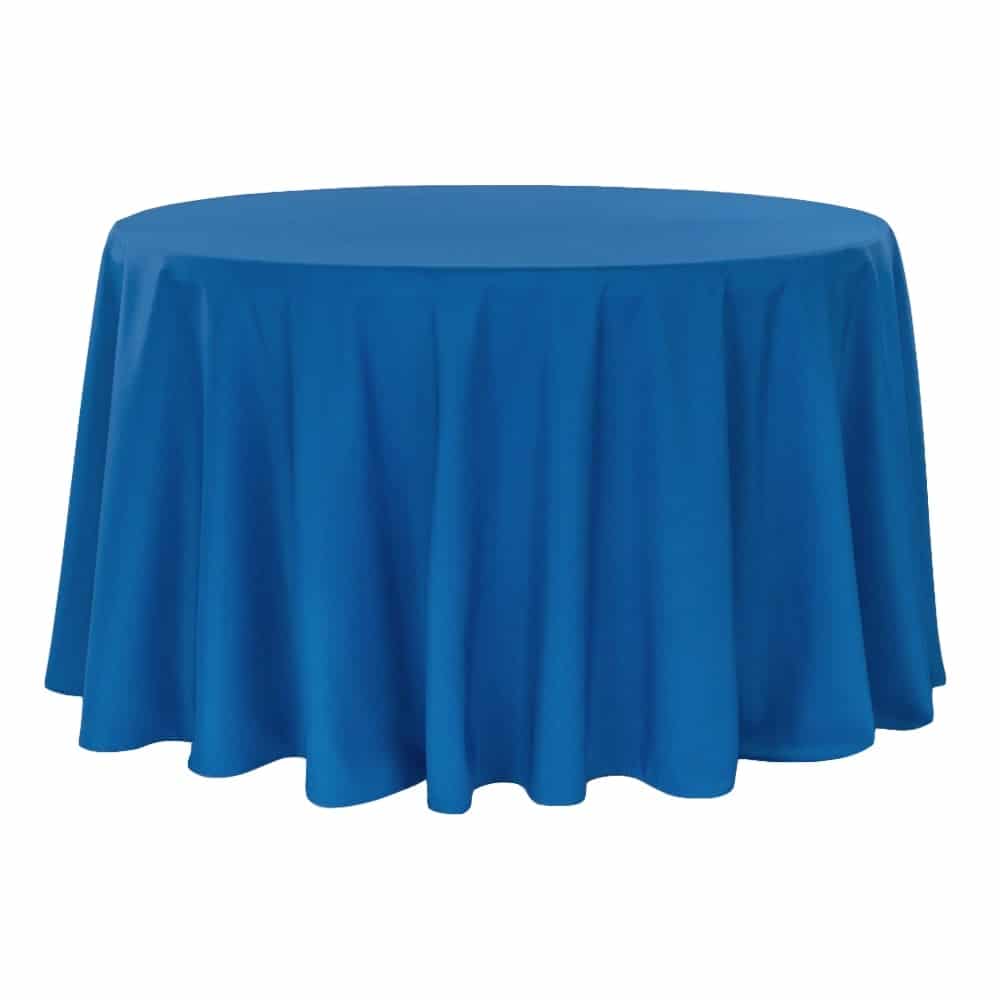Royal Blue Round Tablecloth 120″