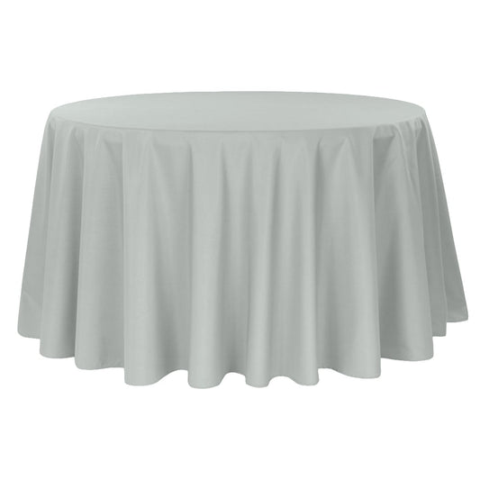 Grey Round Tablecloth 132″