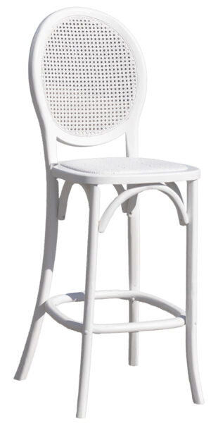 Roussillon Oak Bar Stool White