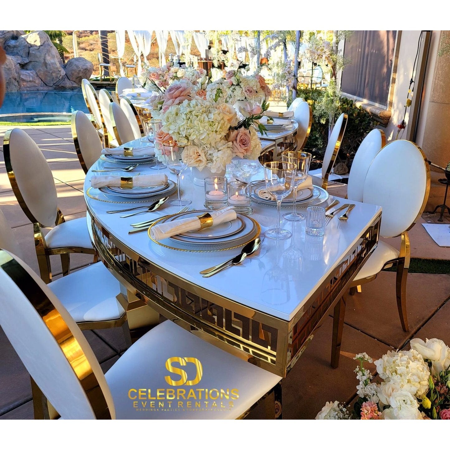 Serpentine White Tables