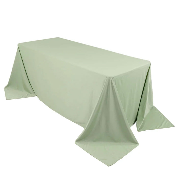 Sage Green Round Tablecloth 156″ x 90″ (Fits 8ft table)