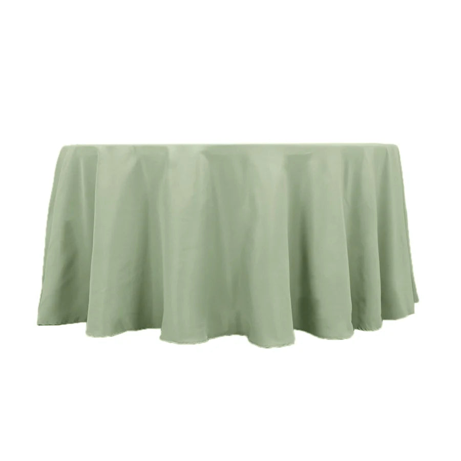 Sage Green Round Tablecloth 120″