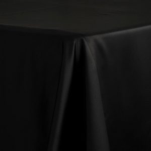 Satin Lamour Black Linen