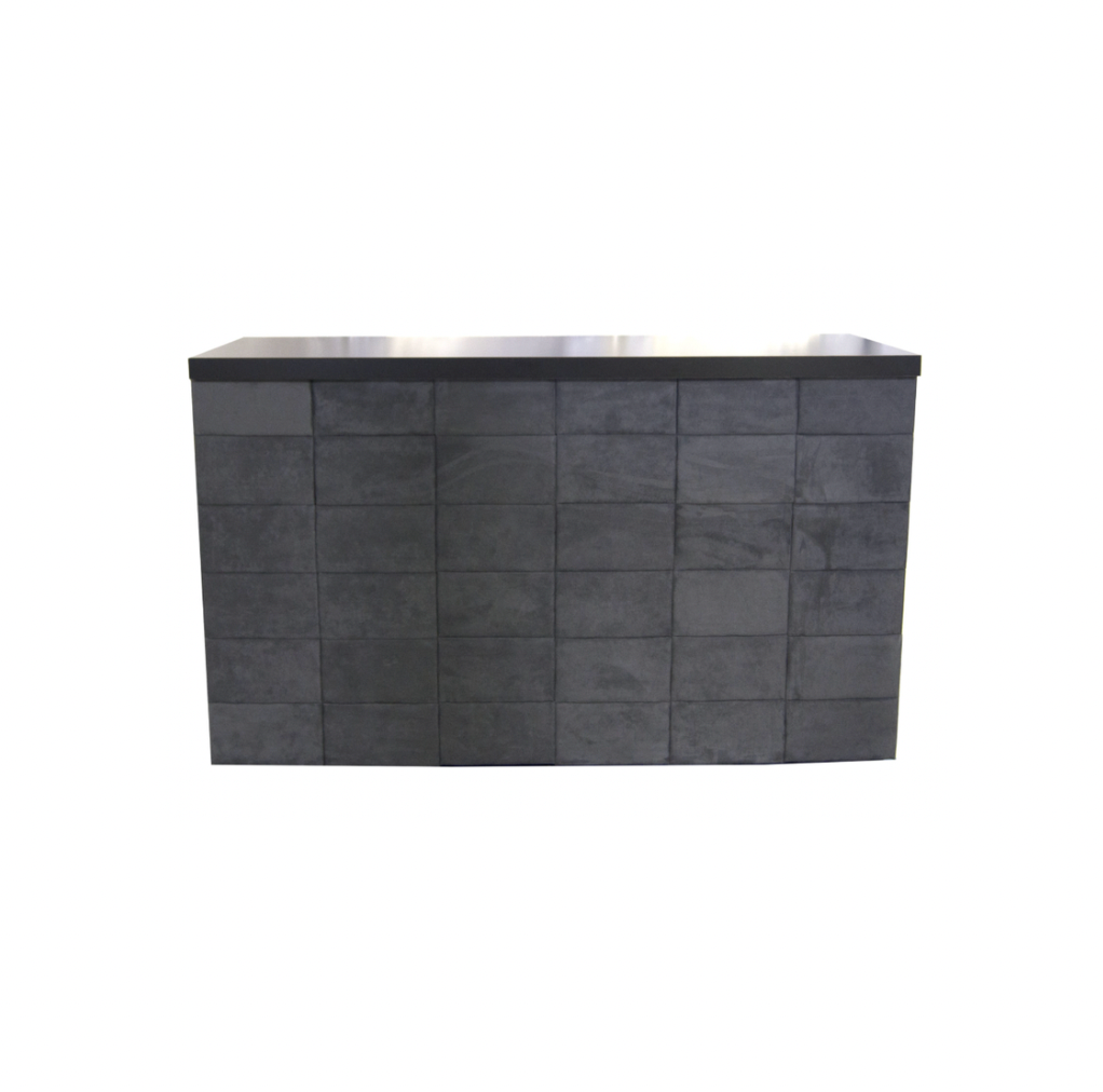 Domino Bar – Charcoal Suede