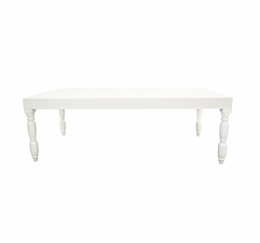 Prince Dining Table – White w/ Round Legs