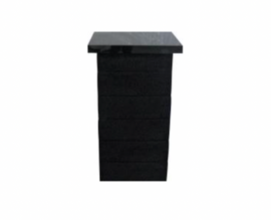 Domino Cocktail Table – Black Suede