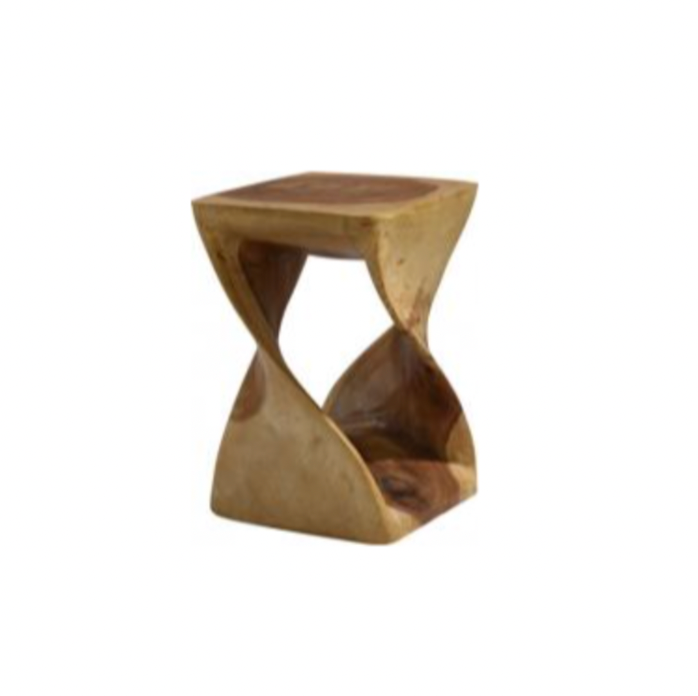 Twisted Wood Side Table