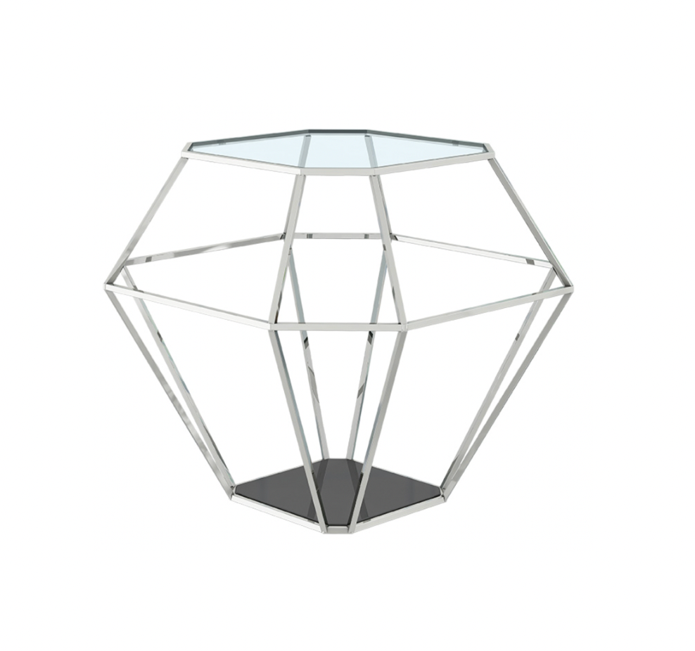 Diamond Side Table – Silver
