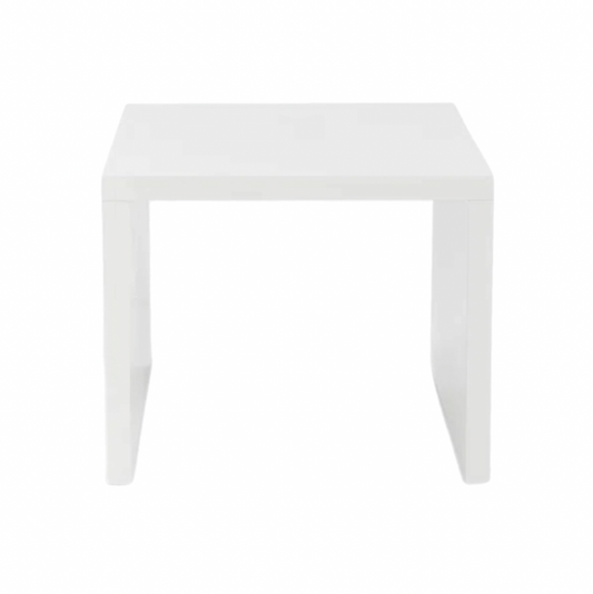Jake White Lacquer Side Table