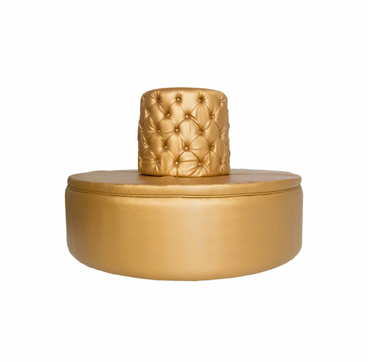 Tufted Bourne – Metallic Gold Leather