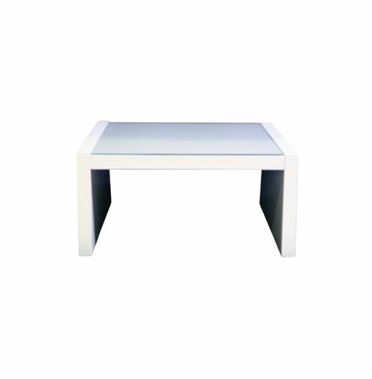 Tao Coffee Table With Glass – White