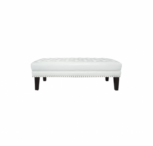 Sebastian Bench – White Leather