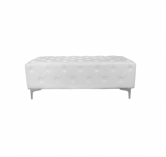 Nicholas Bench – White Leather