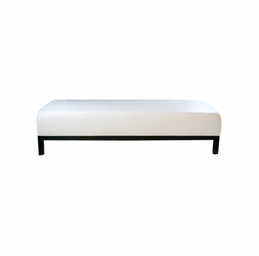 Jax Bench Small – White Leather