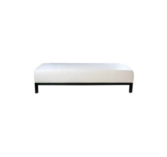 Jax Bench – White Leather