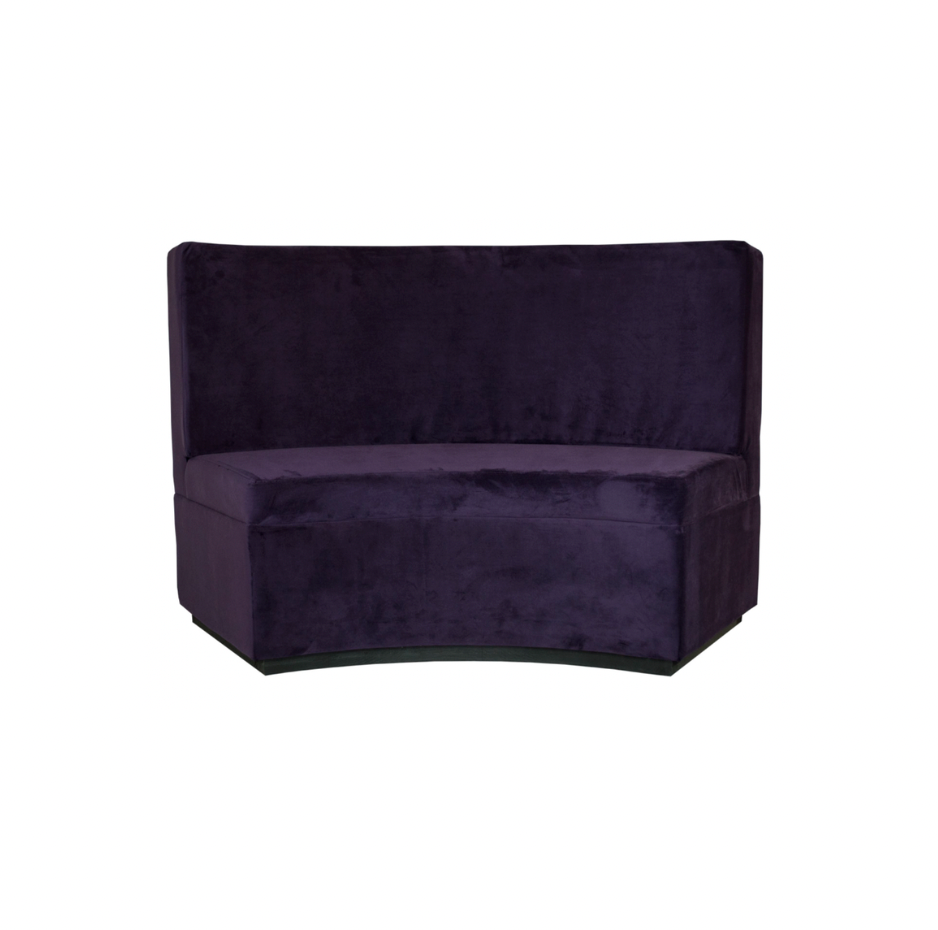 Curved 5′ Booth – Aubergine Velvet