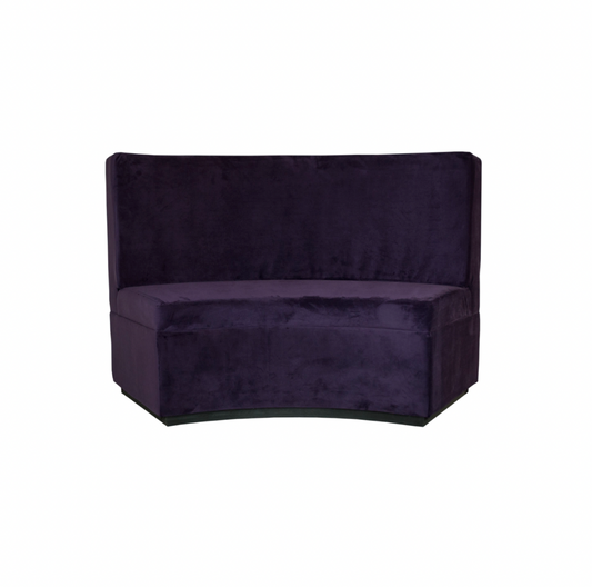 Curved 5′ Booth – Aubergine Velvet