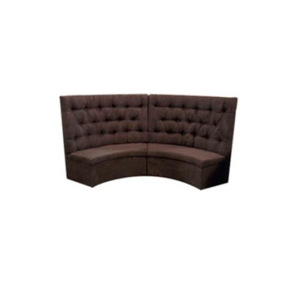 Francesca Curved Suede Booth – 10’