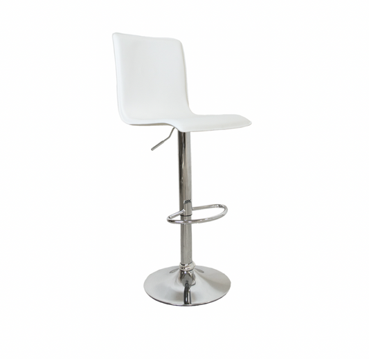Olivia Bar Stool – White Leather