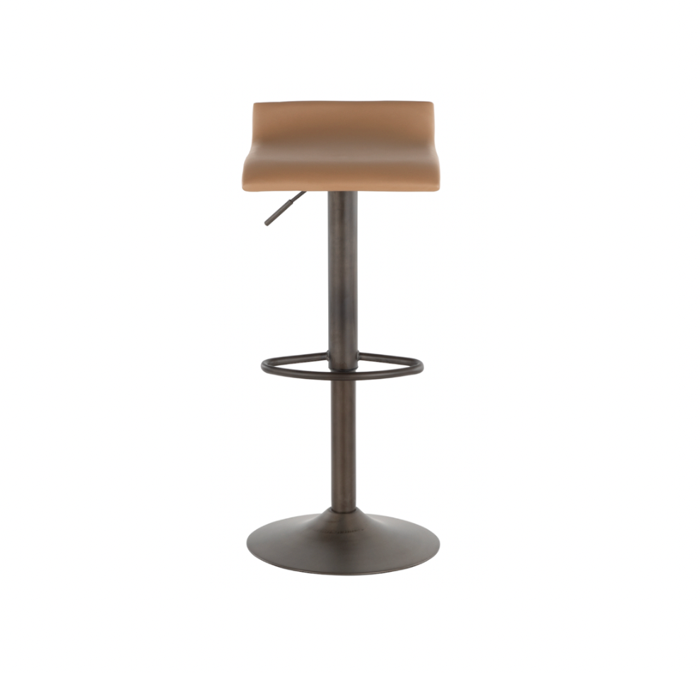 Leo Camel Faux Leather Barstool