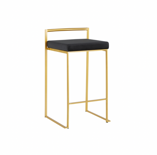 Ashton Bar Stool – Gold with Black