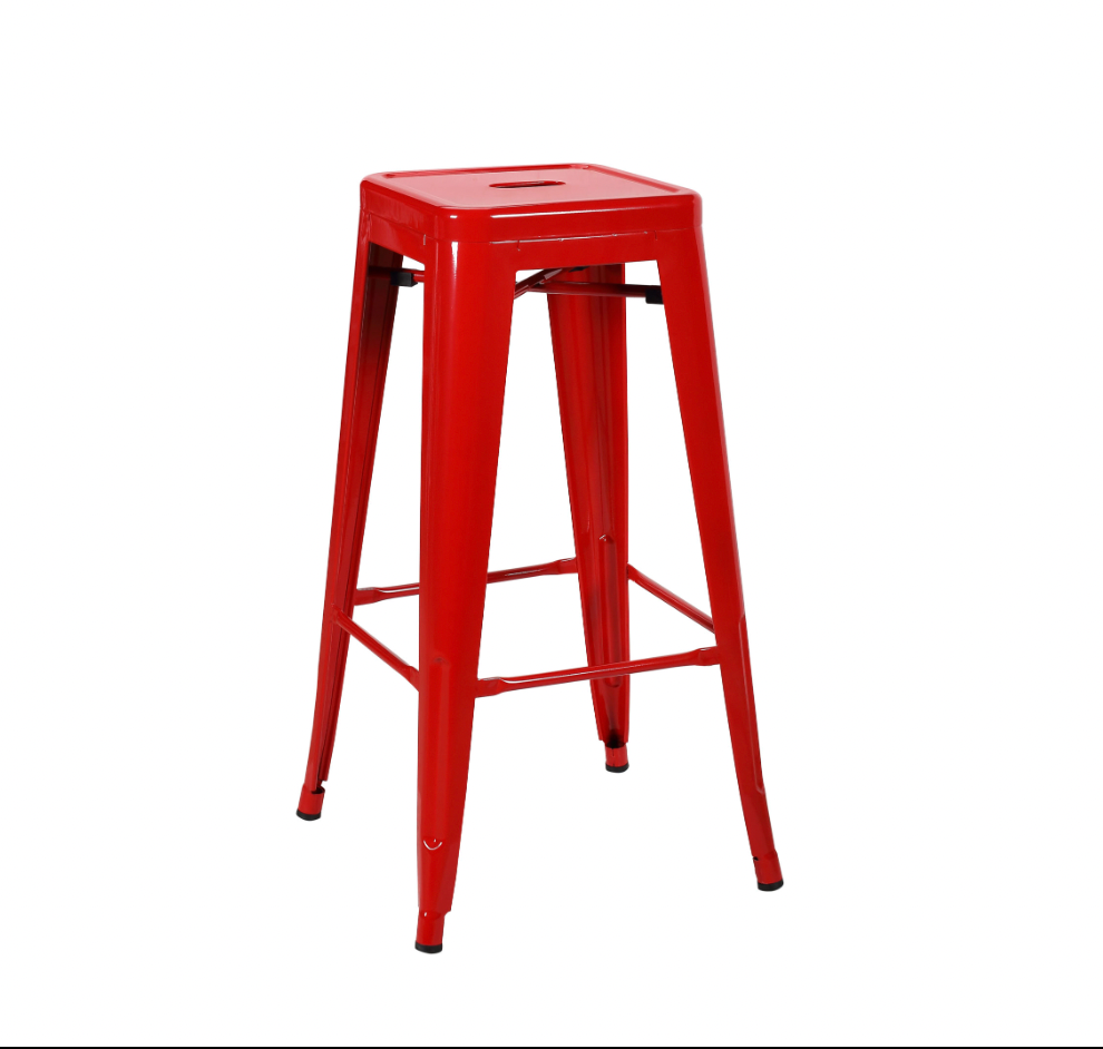 Axel Metal Bar Stool – Red