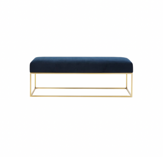 Riley Bench – Navy Velvet