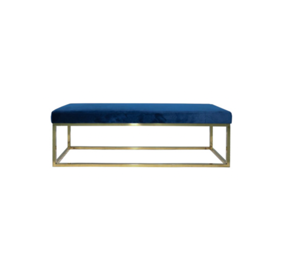 Grayson Bench – Navy Velvet