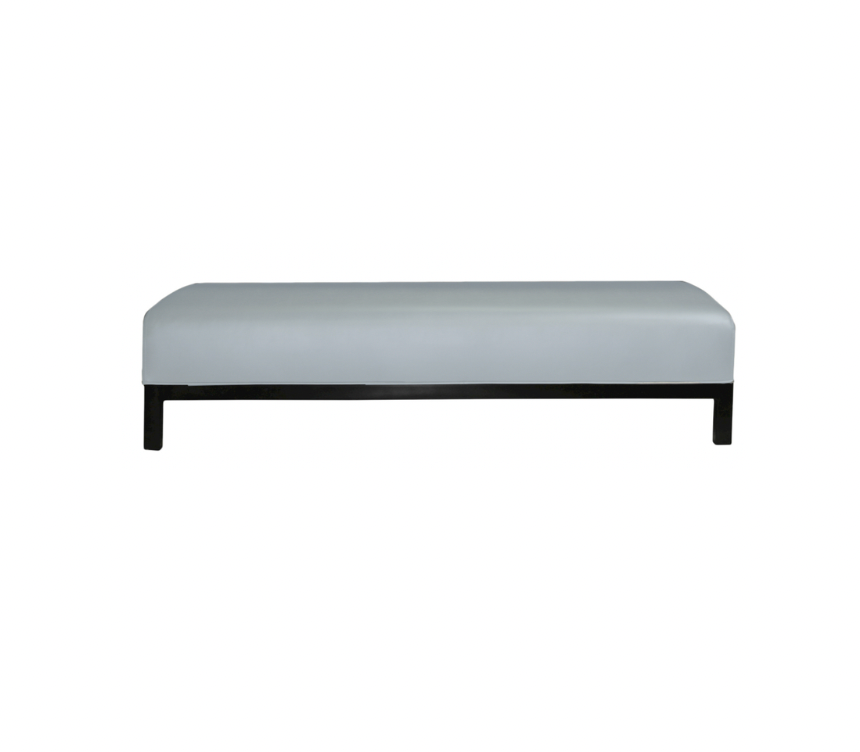 Jax Bench – Metallic Silver Leather