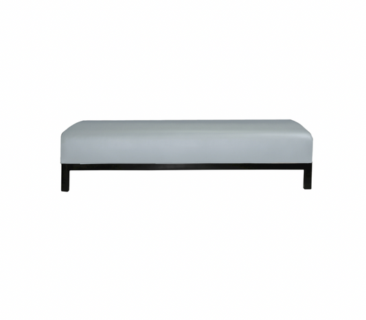 Jax Bench – Metallic Silver Leather