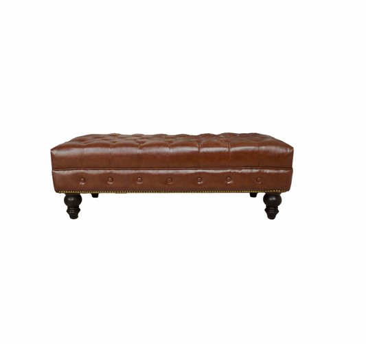 Winston Bench – Brown Leather