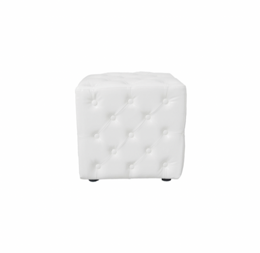 Nicholas Ottoman – White Leather