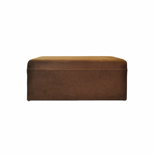 Eco Ottoman – Chocolate Suede