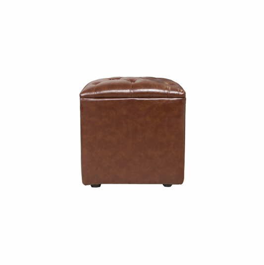 Winston Ottoman – Brown Leather