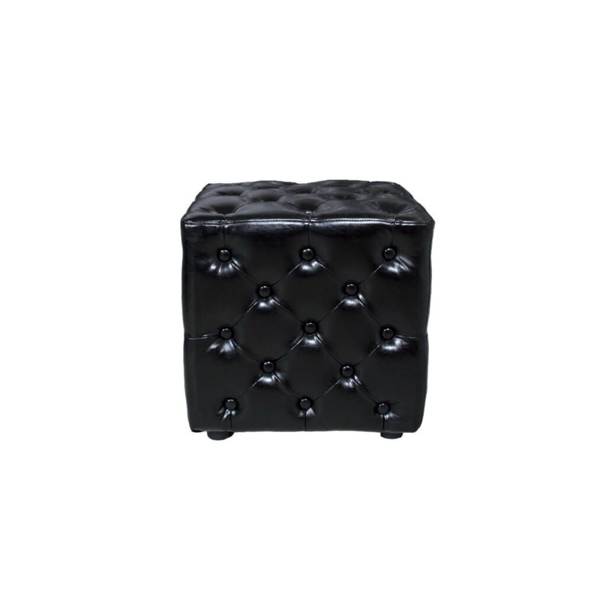 Nicholas Ottoman – Black Leather