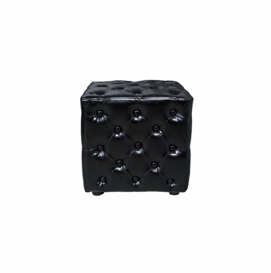 Nicholas Ottoman – Black Leather