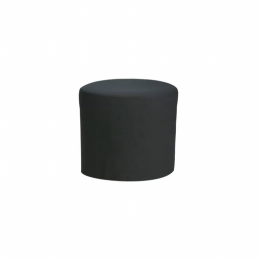 Round Ottoman – Black Canvas