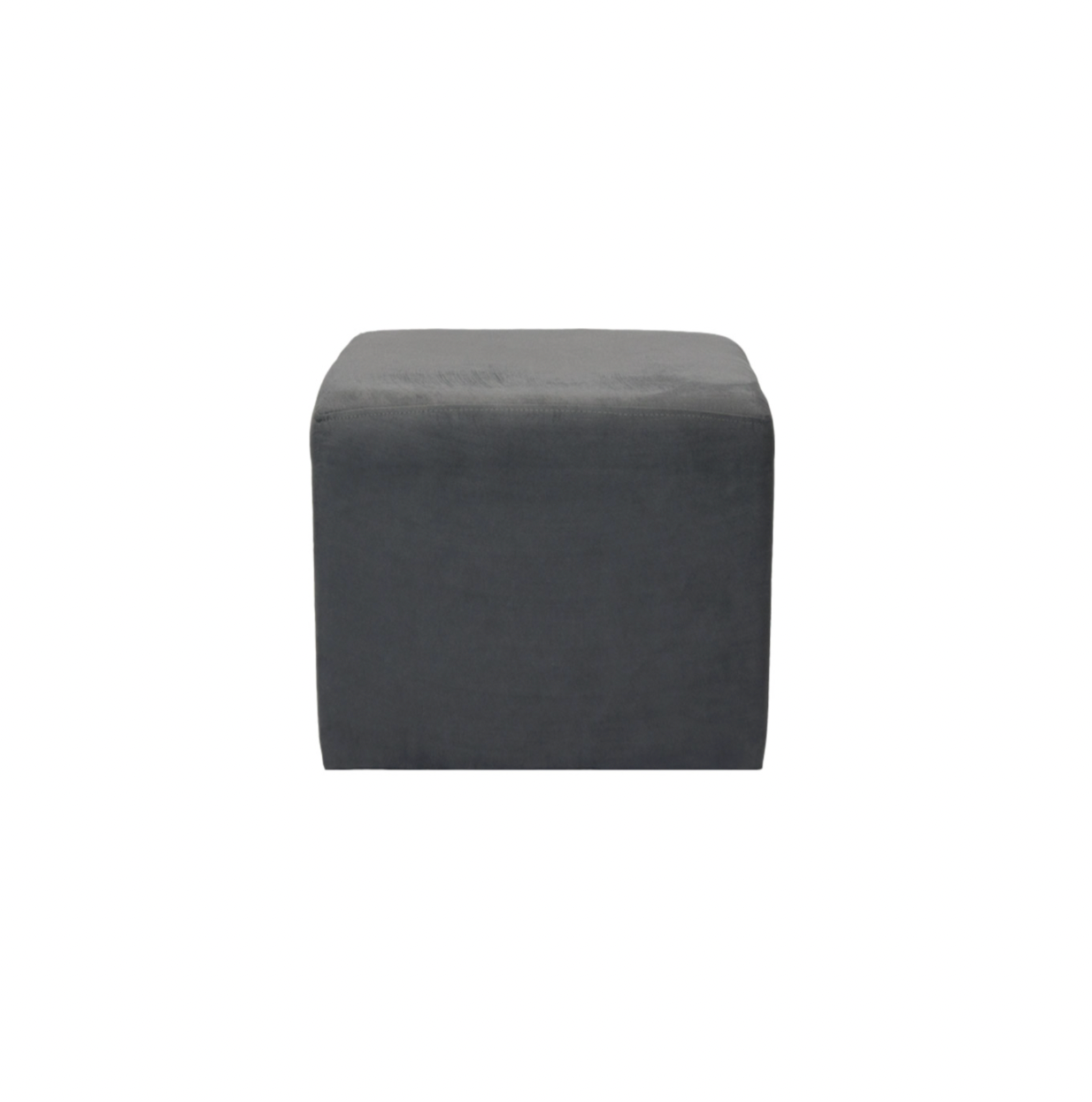 Getty Ottoman – Charcoal Suede