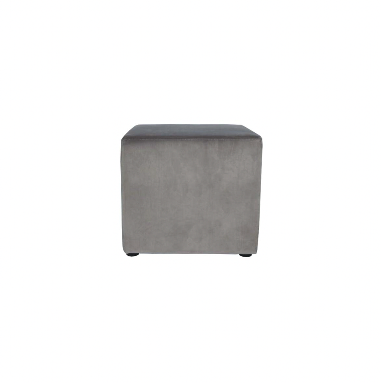 Platinum Velvet Ottoman